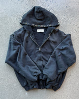 Studded Destroyed Thermal Lined Hoodie